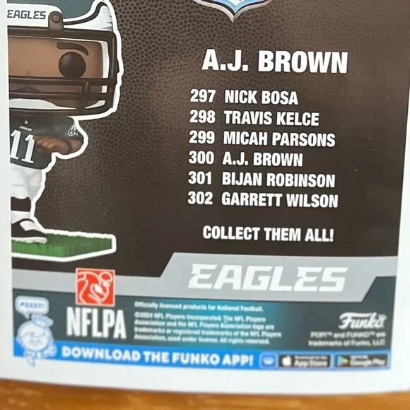 Funko Pop! NFL Philadelphia Eagles A.J. Brown #300 Vinyl Figure. New in box! - Picture 10 of 10